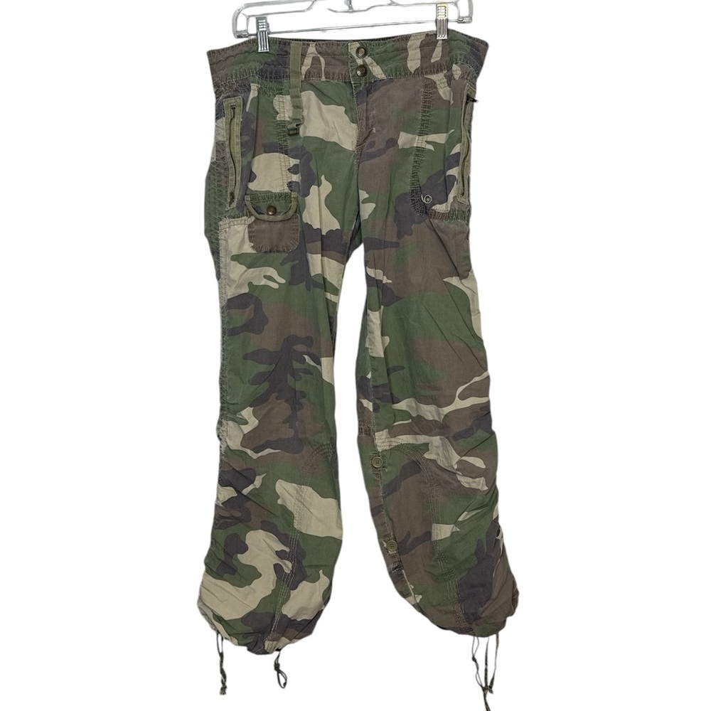 ABERCROMBIE AND FITCH Vintage Women's Camo Cargo Scrunch Pants Size 10